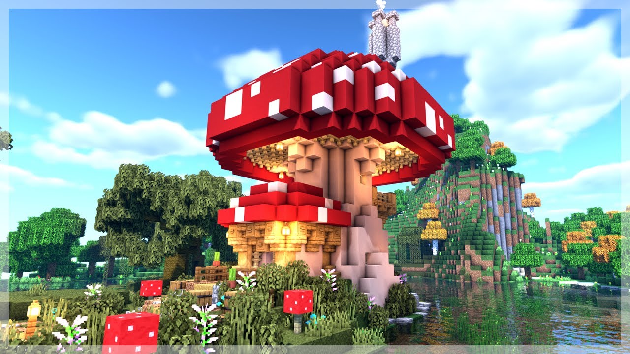 Minecraft How To Build A Mushroom House Tutorial ...