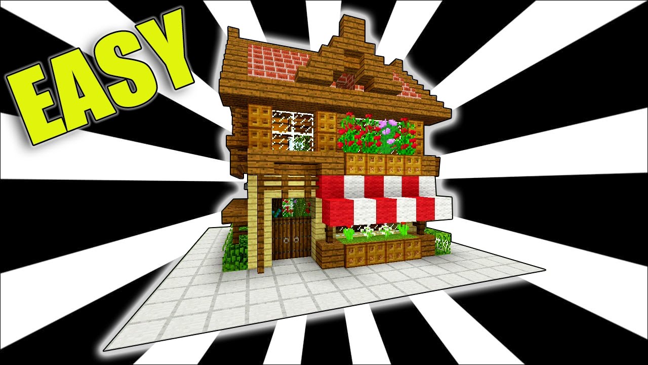 Minecraft: How To Make a Shop!! ( Easy Starter House ...