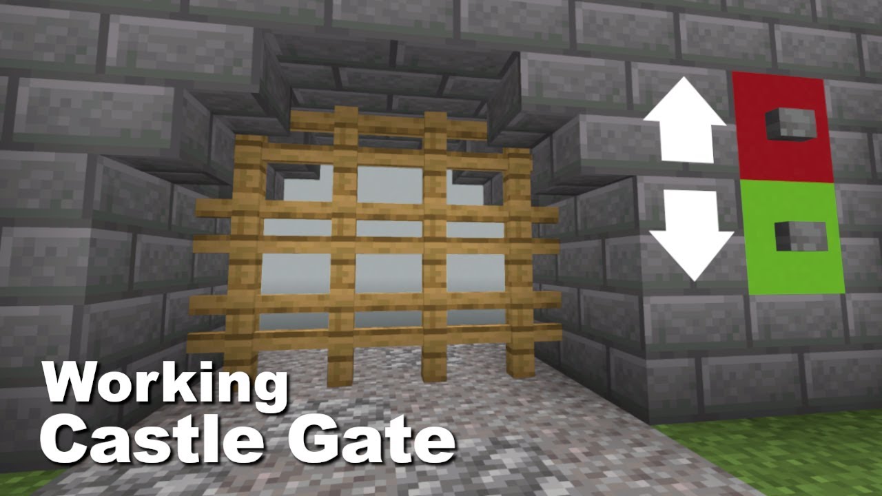 Minecraft: How to make a working Castle Gate (easy ...
