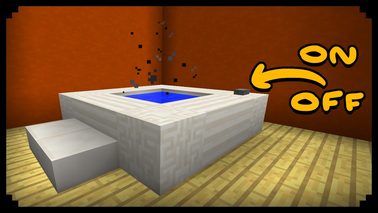 Minecraft: How to make a Working Hot Tub (Improved Version ...