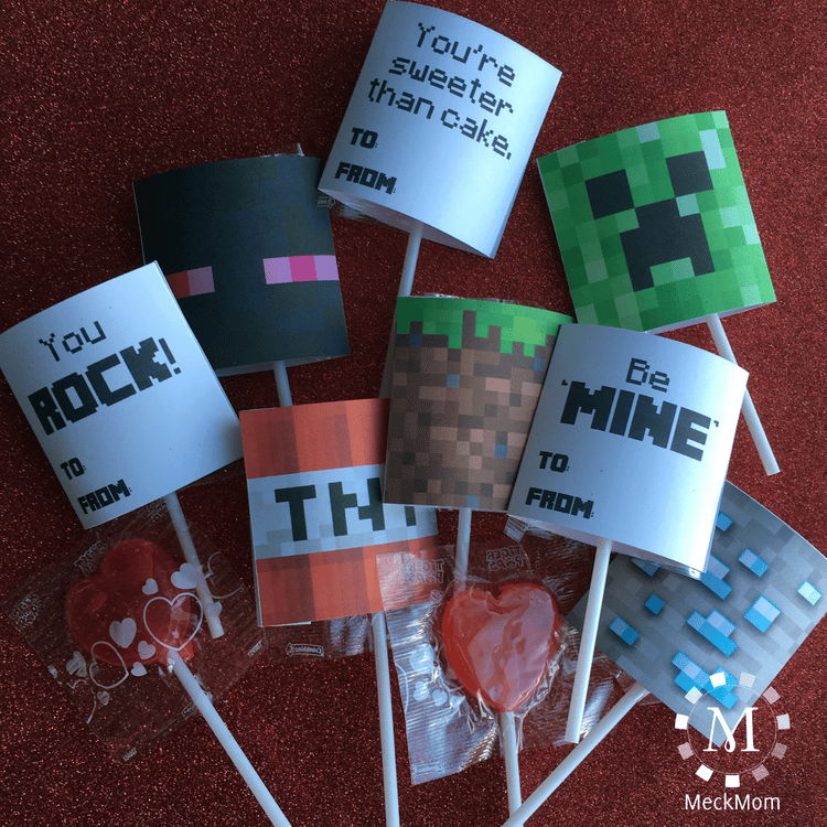 Minecraft Sucker Valentines