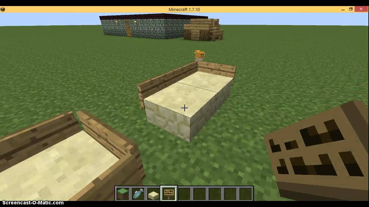 *Minecraft Tutorial* How to make a cat/dog bed