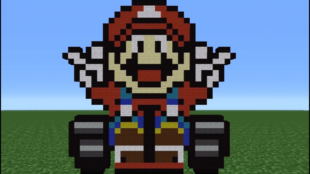 Minecraft Tutorial: How To Make Mario (Mario Kart)