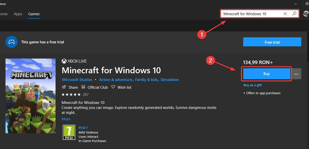 Minecraft Windows 10 Edition Free Redeem Code