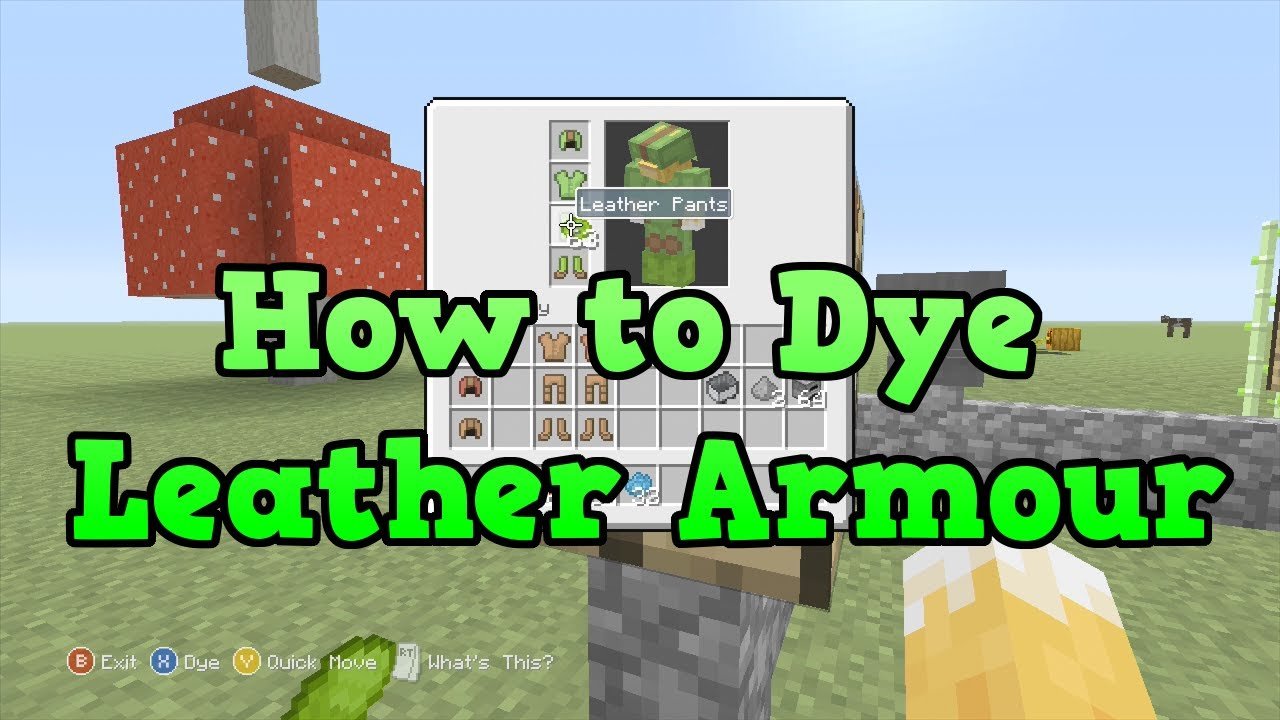 Minecraft Xbox 360 + PS3: How To Dye Leather Armour