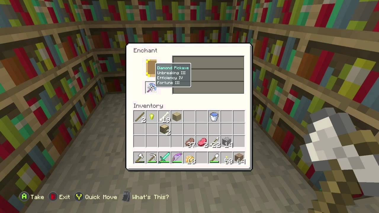 My Best Minecraft Xbox One Pickaxe Enchantment