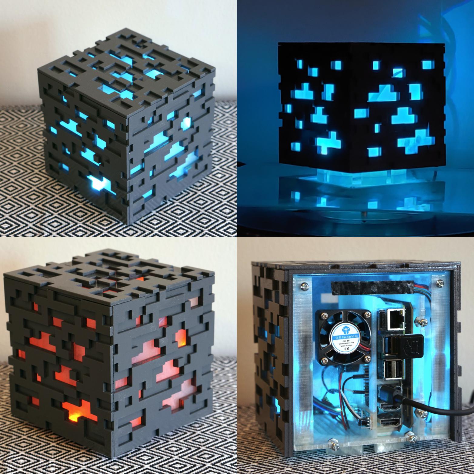 My Custom Ore Block Raspberry Pi Server Case : Minecraft