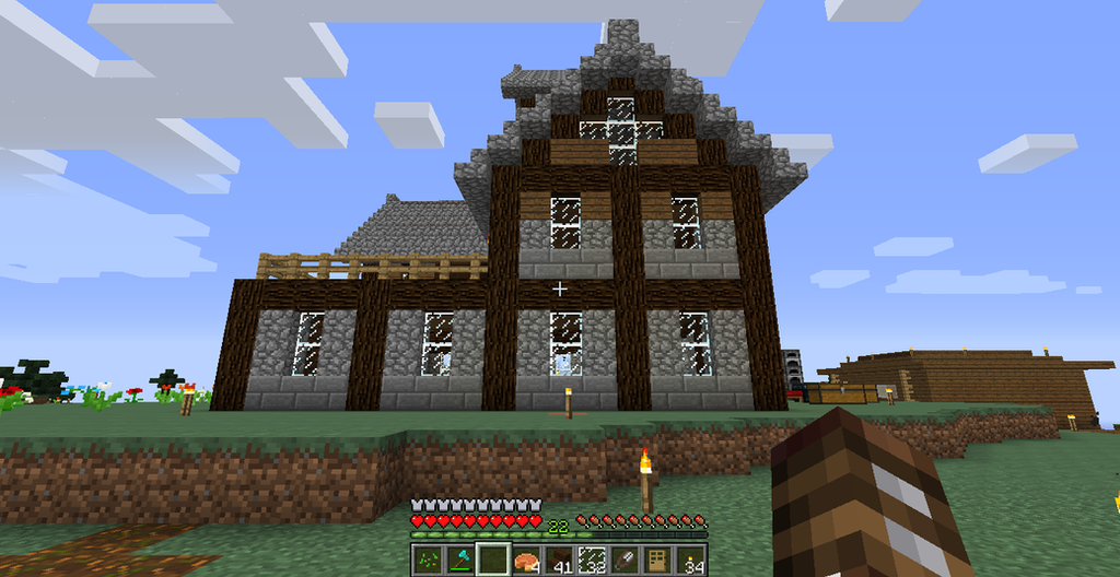 my minecraft spawn house by rebeccasavage on DeviantArt