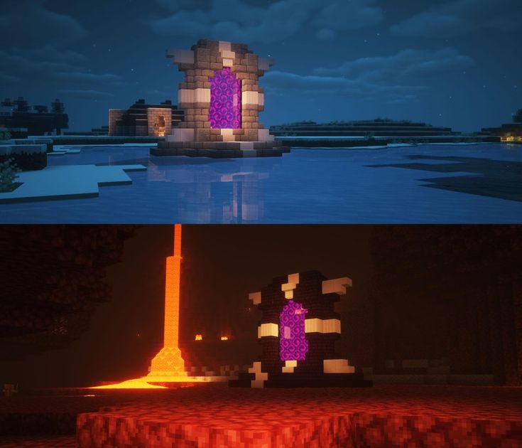 Our nether portals for our parties city on my buddies server. Inspired ...