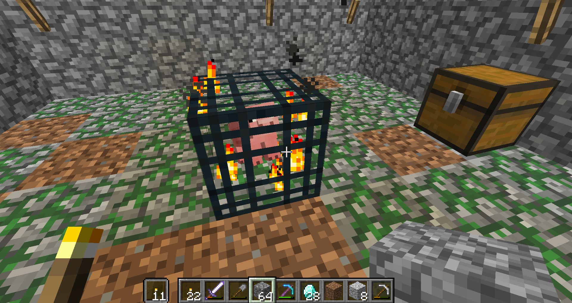 Pig Spawner naturally generated? But not spawning anything? : Minecraft
