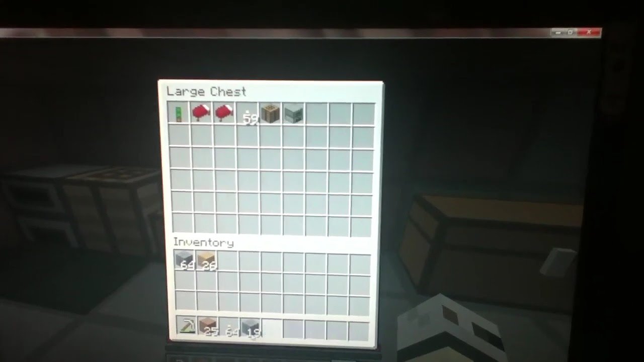 Quick way to put items into chest: Minecraft