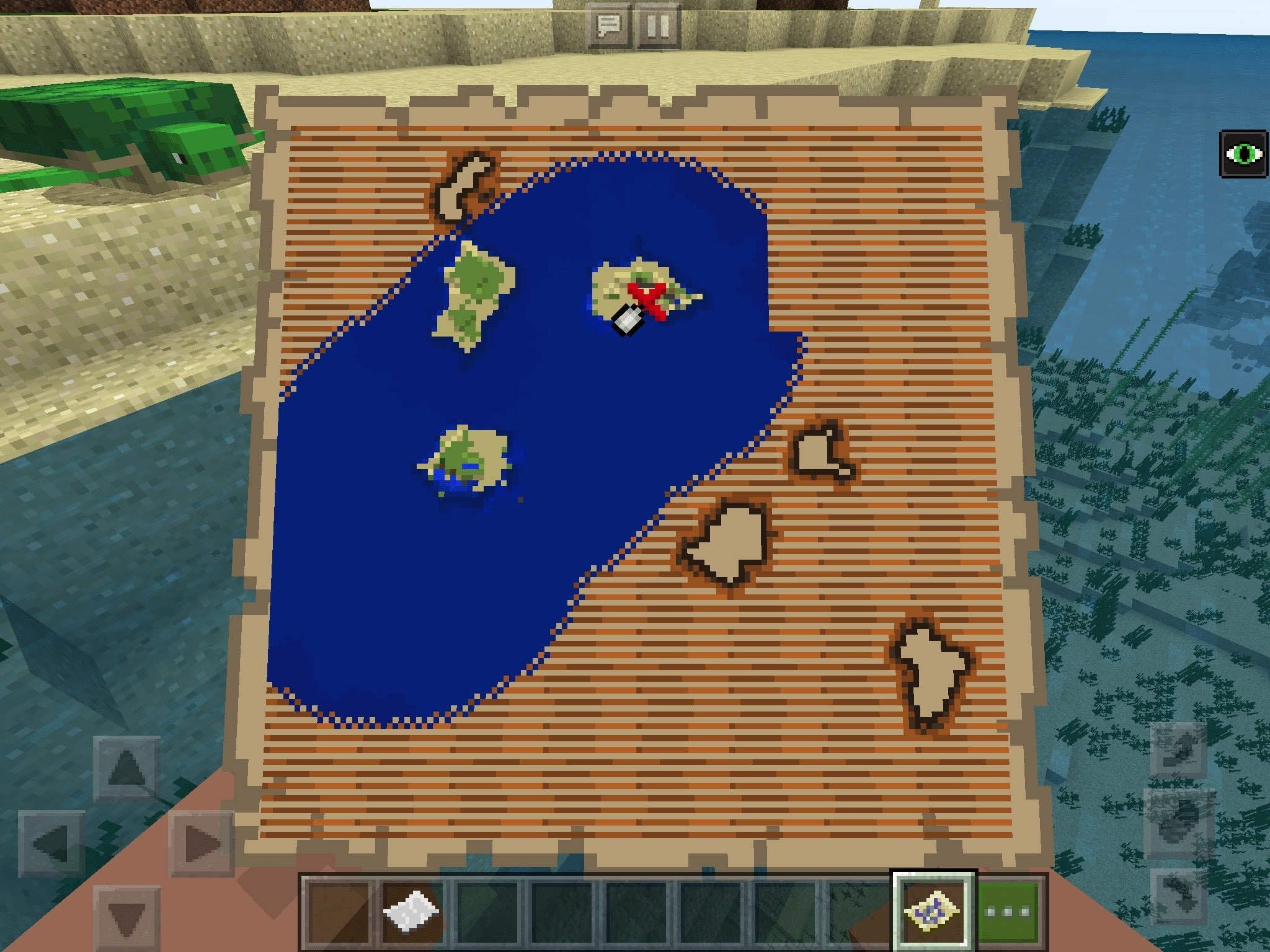 Shipwreck Seed with Buried Treasure Map (Bedrock/PE)