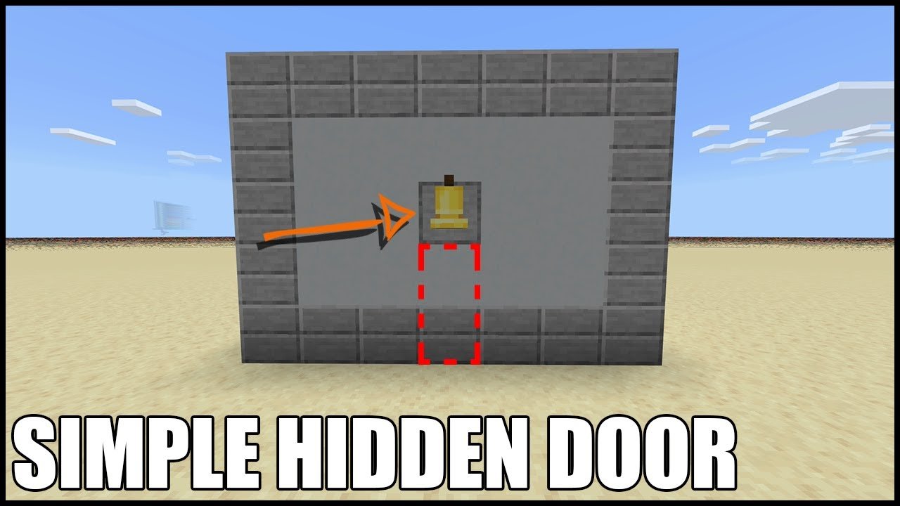 Simple Hidden Door in Minecraft Bedrock!