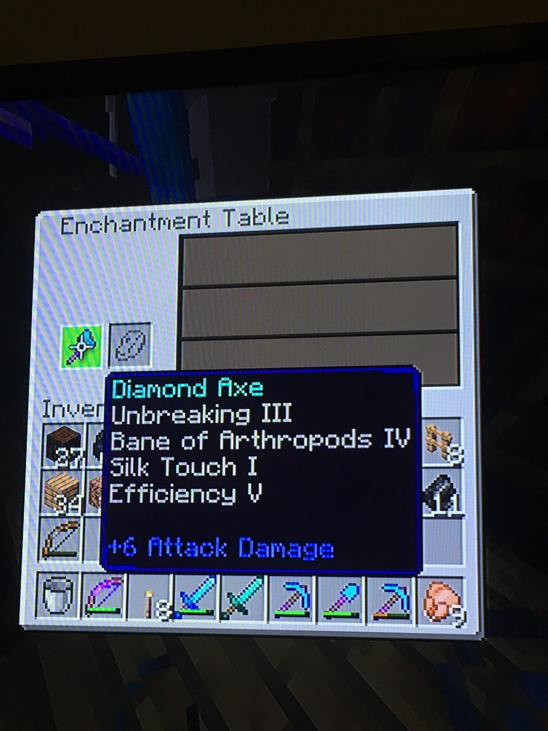 The best diamond axe enchant ever : Minecraft