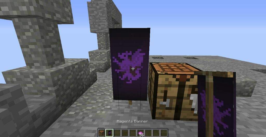 The Ender Dragon Banner and Mobs are Fight