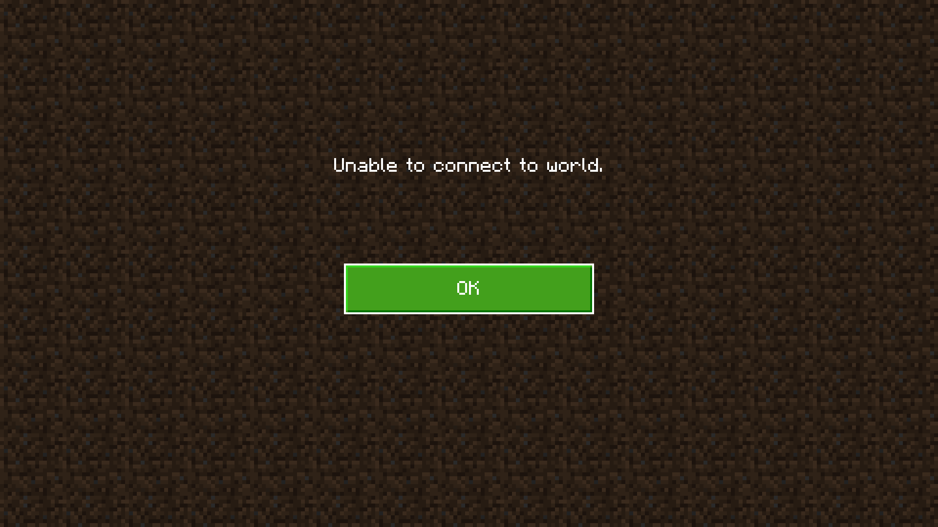 Unable to connect to world on minecraft bedrock edition ...