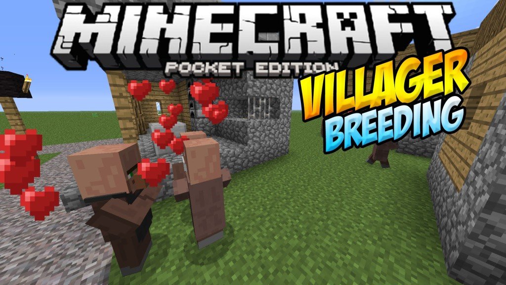 VILLAGER BREEDING IN MCPE!!  Breed Small Villagers ...