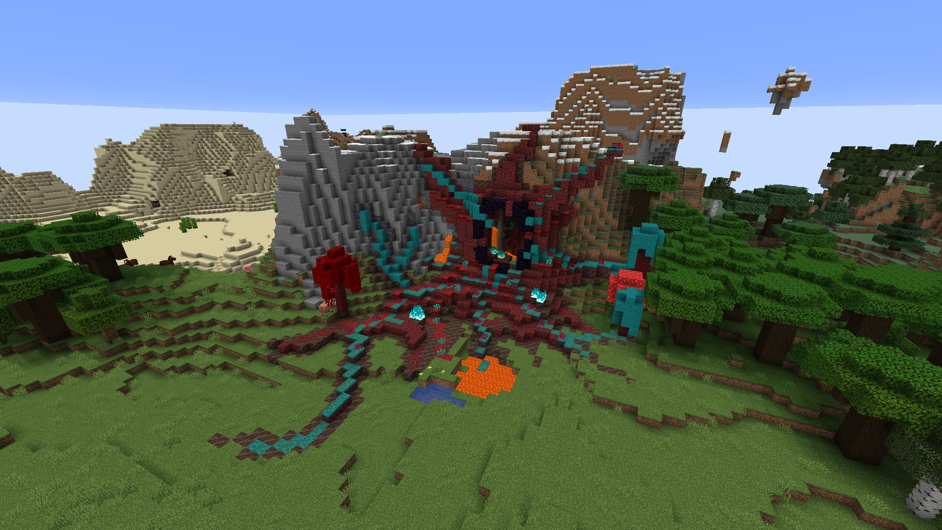 We built The Nether corrupting the Overworld