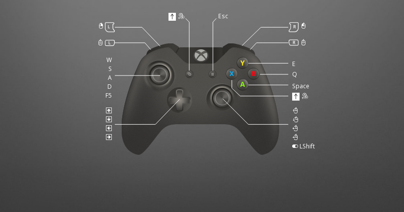 Xbox 360 controls to play Minecraft Java Edition